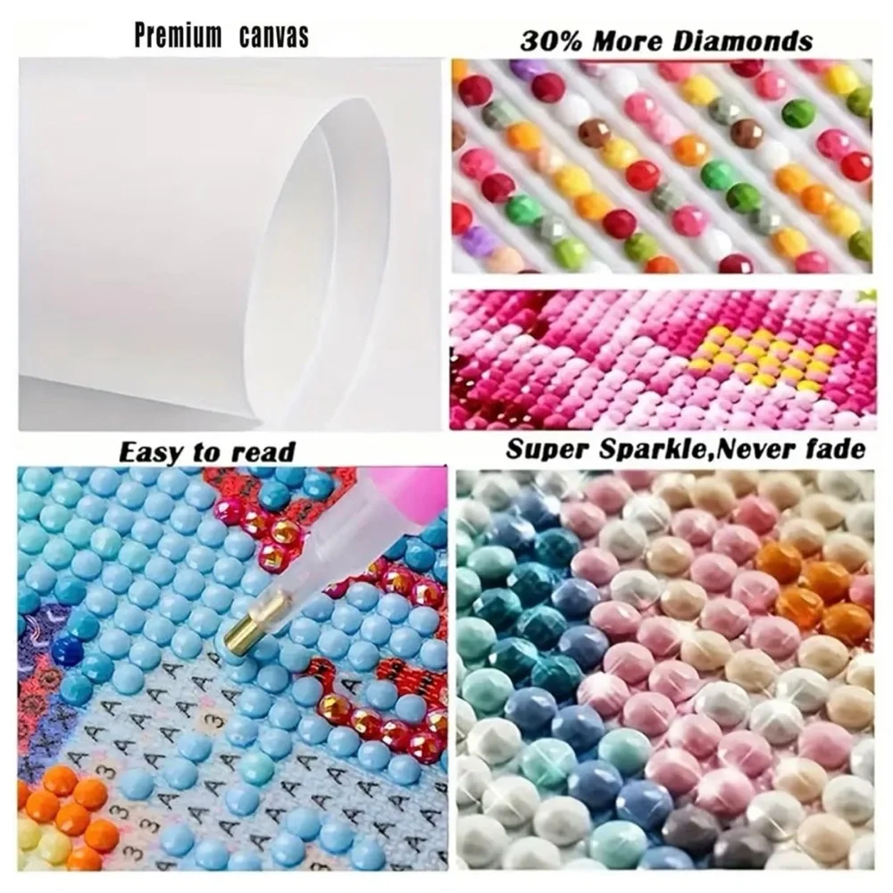 5D Diamond Painting Craft Kit - Colorful Retro Butterfly 13.78”x13.78” NWT
